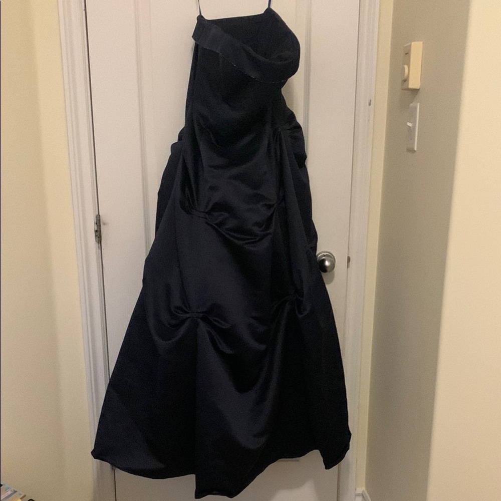 Dark Navy Blue Strapless Gown/Prom Dress